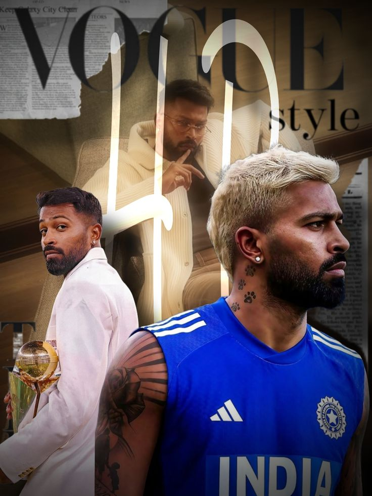 Hardik Pandya Vogue Style Poster