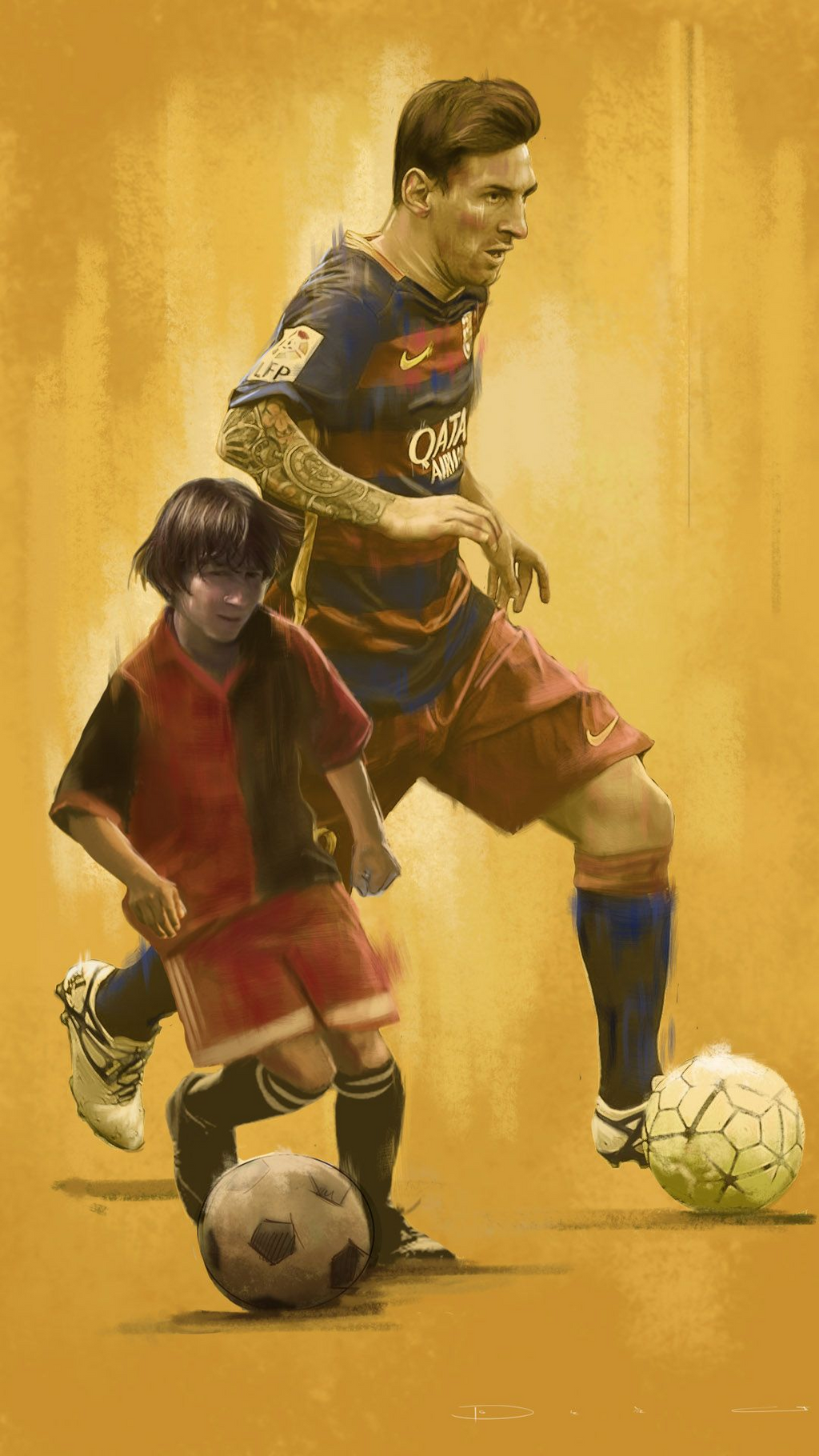 Young Messi Journey Poster