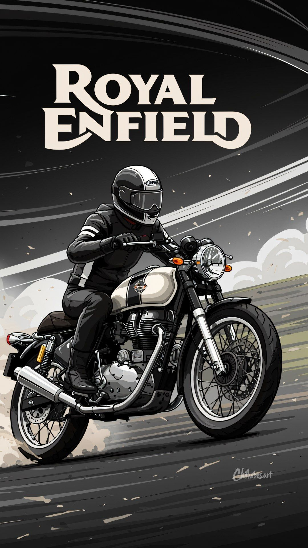 Royal Enfield Racer Motion Art
