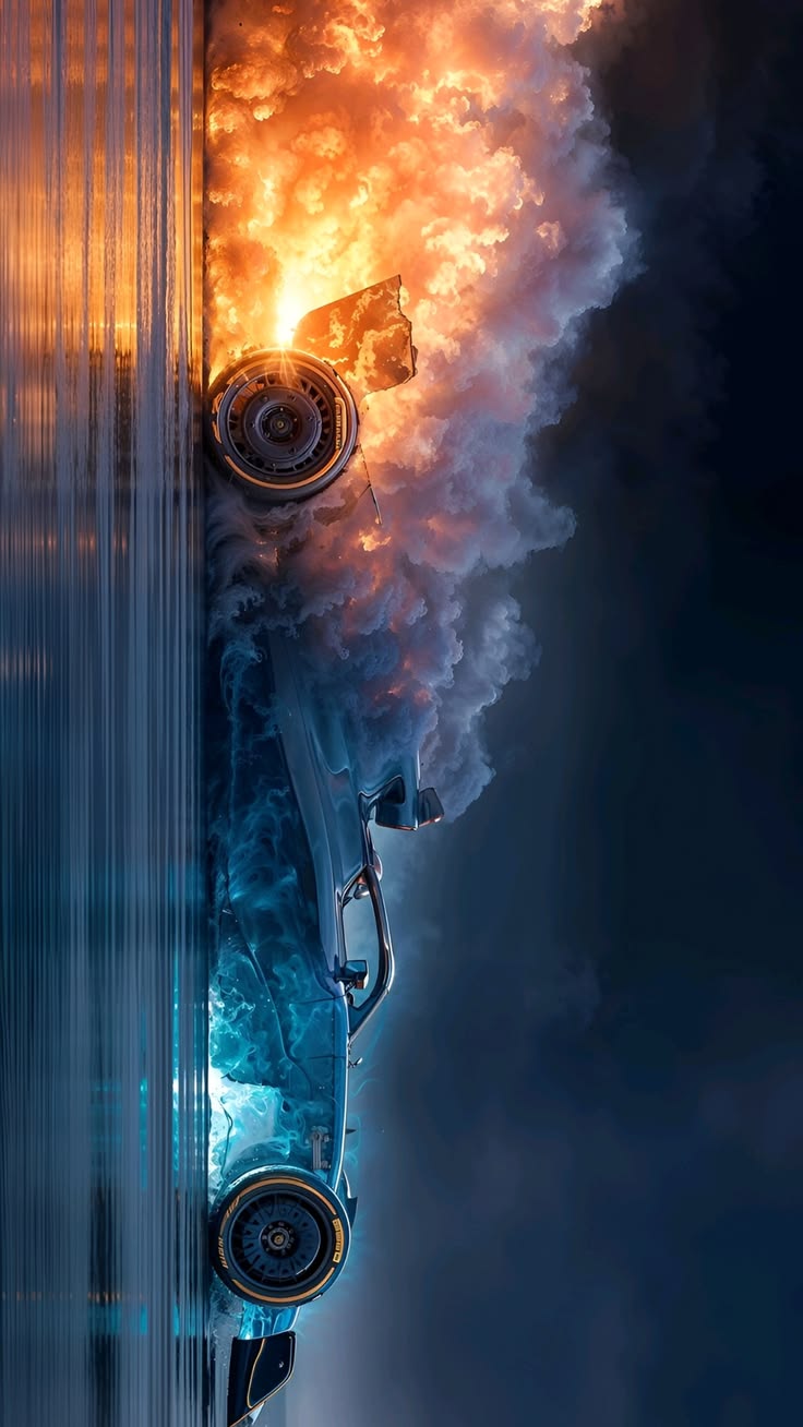 Formula 1 Blue Cinematic Poster