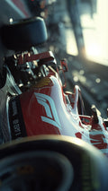 Red Ferrari F1 Motorsport Poster
