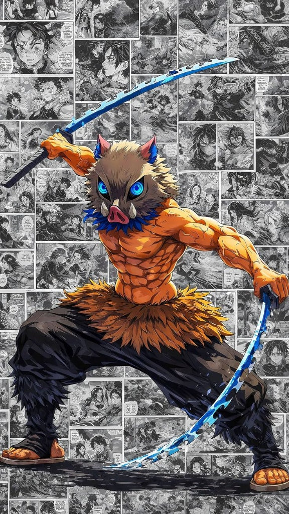 Inosuke Hashibira Action Premium Anime Manga Poster