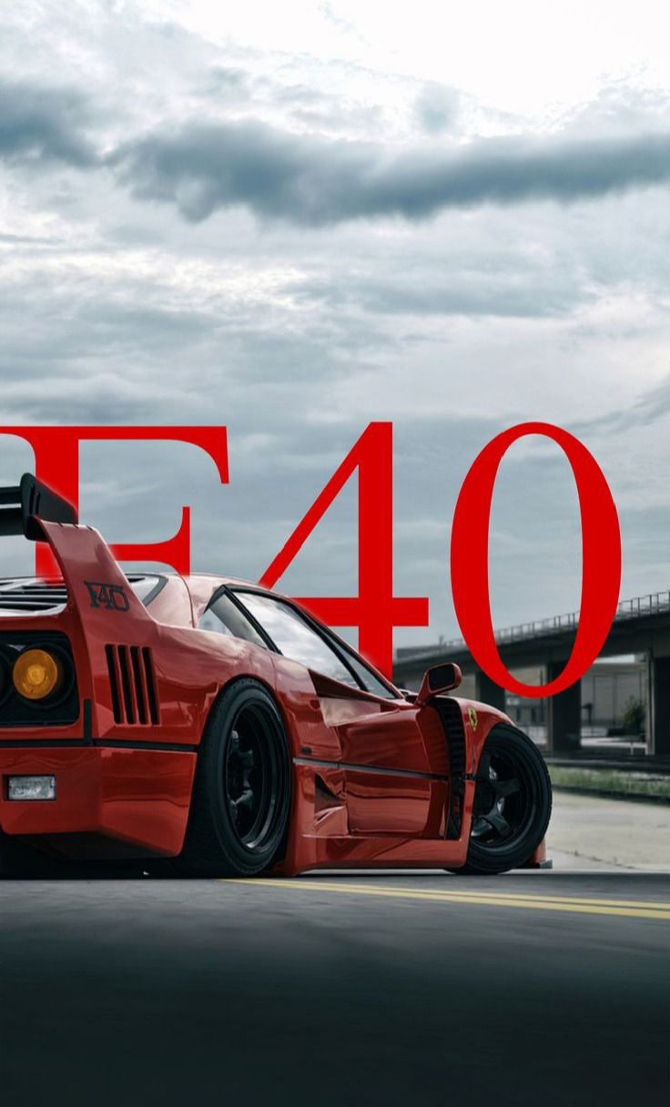 Legendary Ferrari F40 Retro Supercar Poster