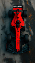 Formula 1 Grand Prix: Red Race Car Aerial Circuit Decor