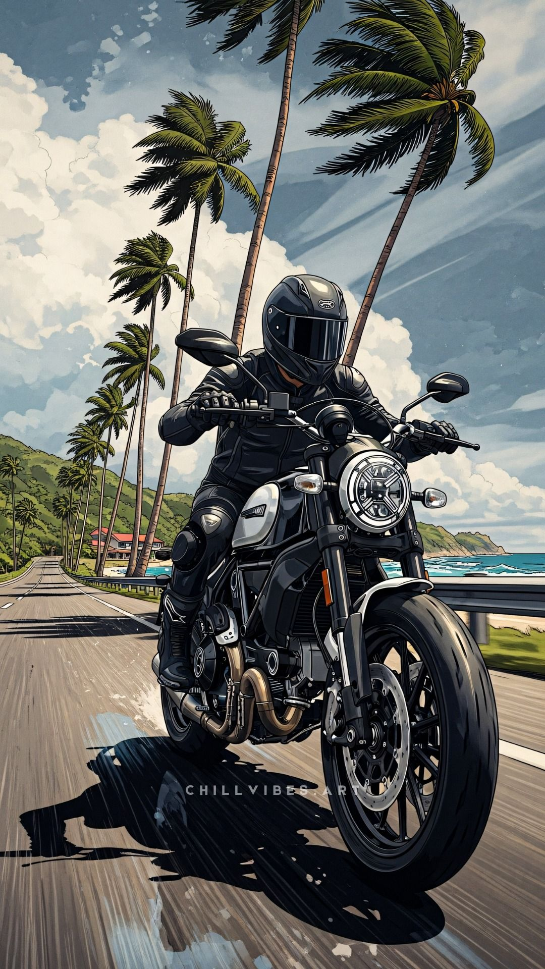 Coastal Rider Adventure Poster