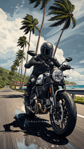 Coastal Rider Adventure Poster