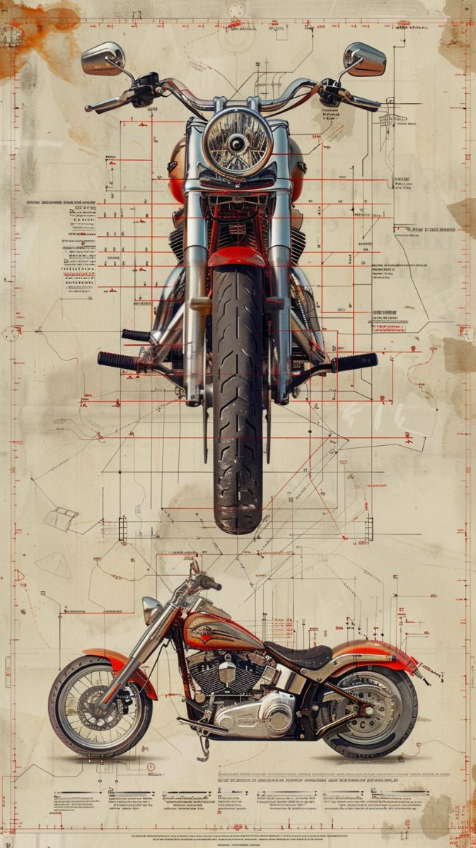 Blueprint Chopper Illustration
