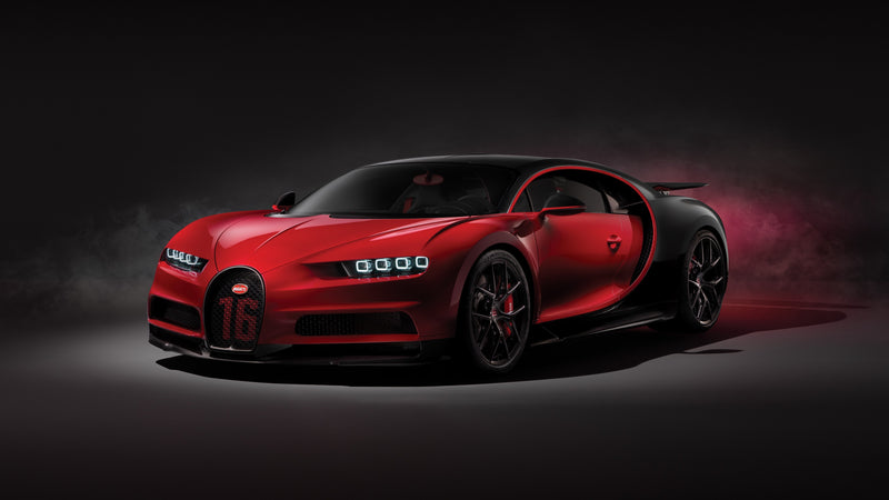 Red Bugatti Chiron Aesthetic Poster