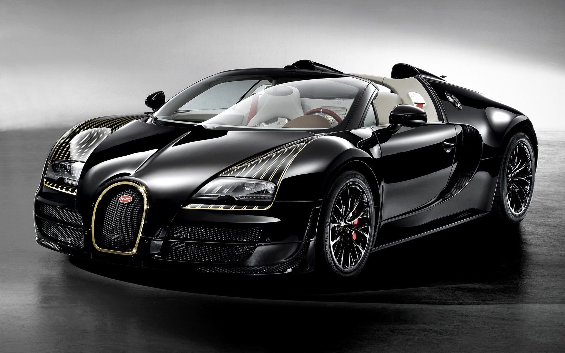 Black Bugatti Veyron Poster