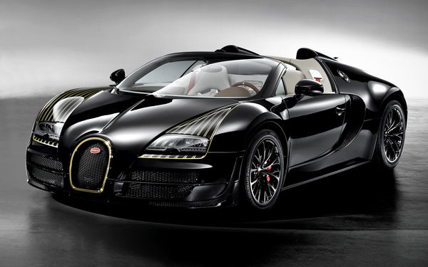 Black Bugatti Veyron Poster
