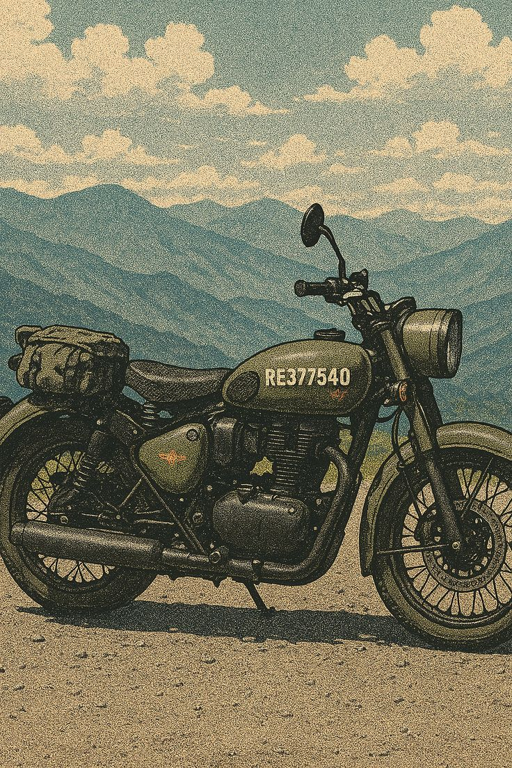 Royal Enfield Mountain Adventure Art