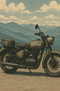 Royal Enfield Mountain Adventure Art