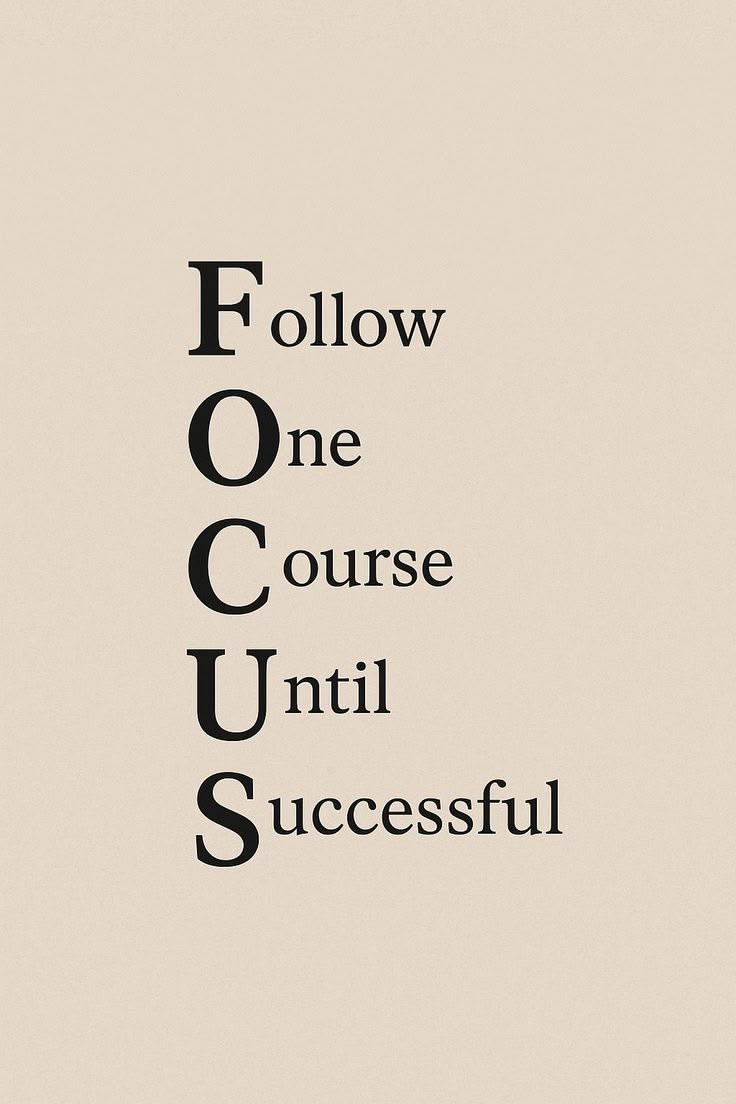 Focus Until Success Poster