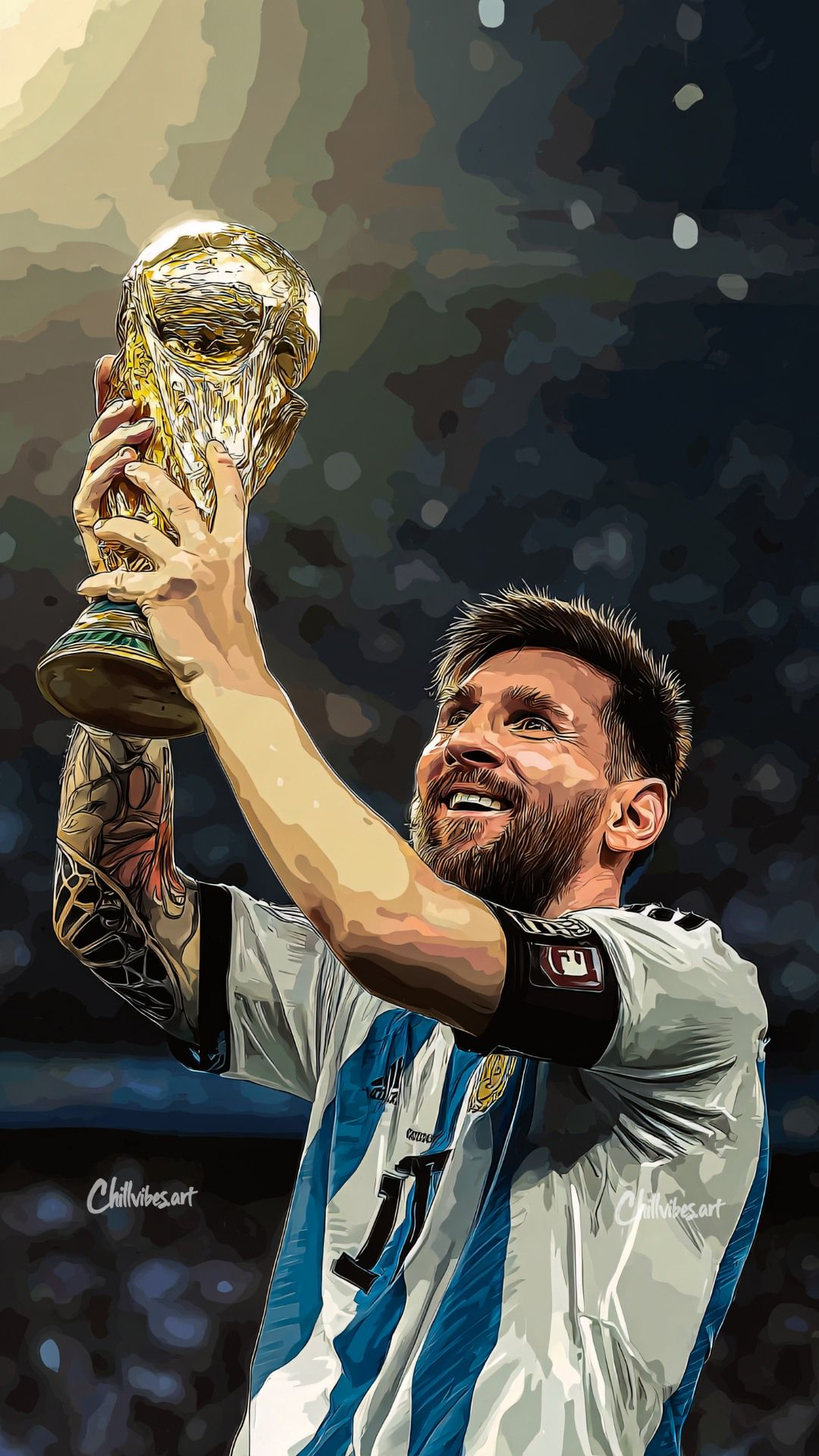 Messi Champion Trophy Wall Art