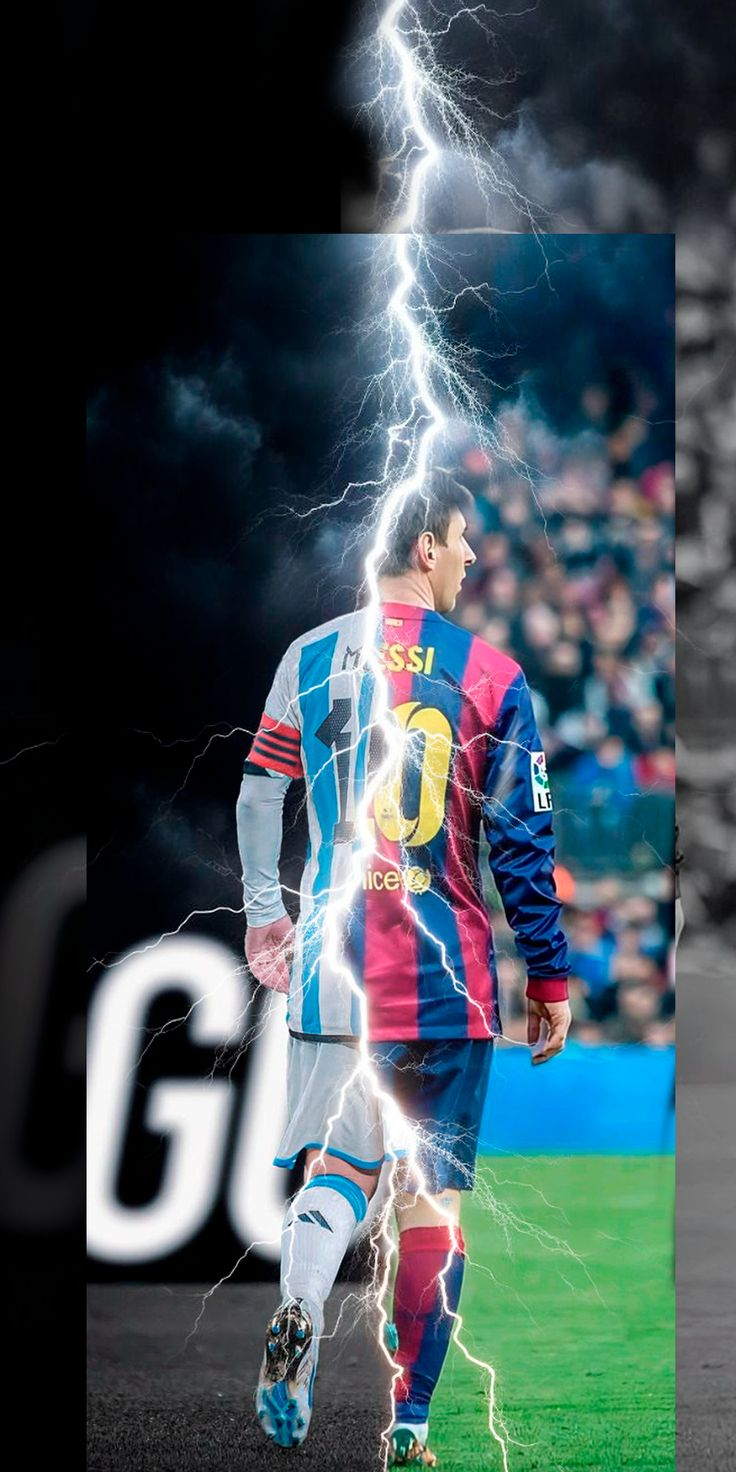 Messi Lightning Split Poster