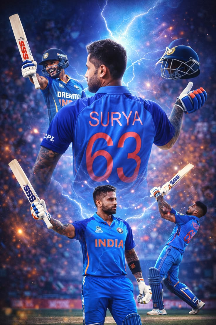 Suryakumar Yadav Lightning SKY Poster