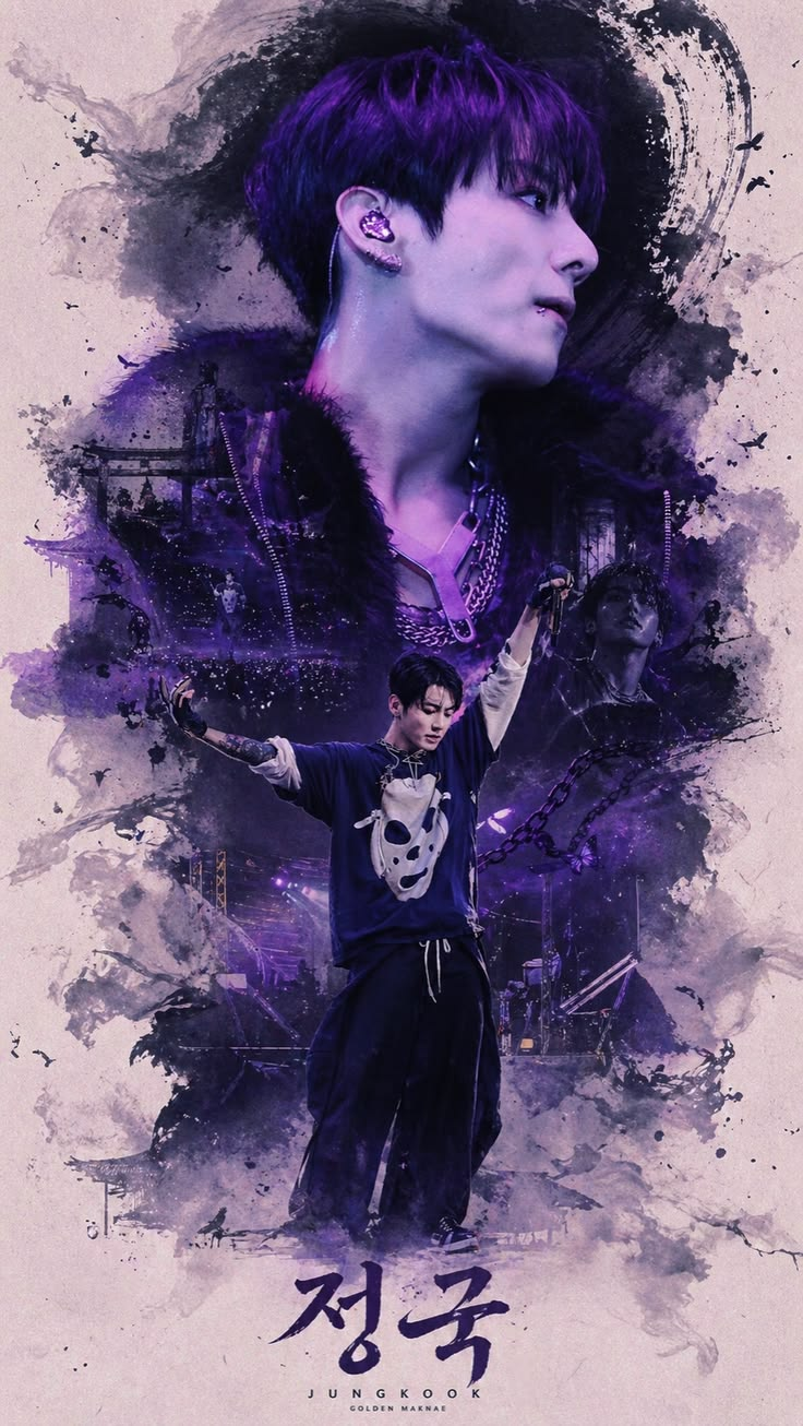Purple Theme 25 Jungkook Purple Art Poster