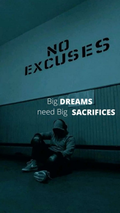 No Excuses Big Dreams Poster