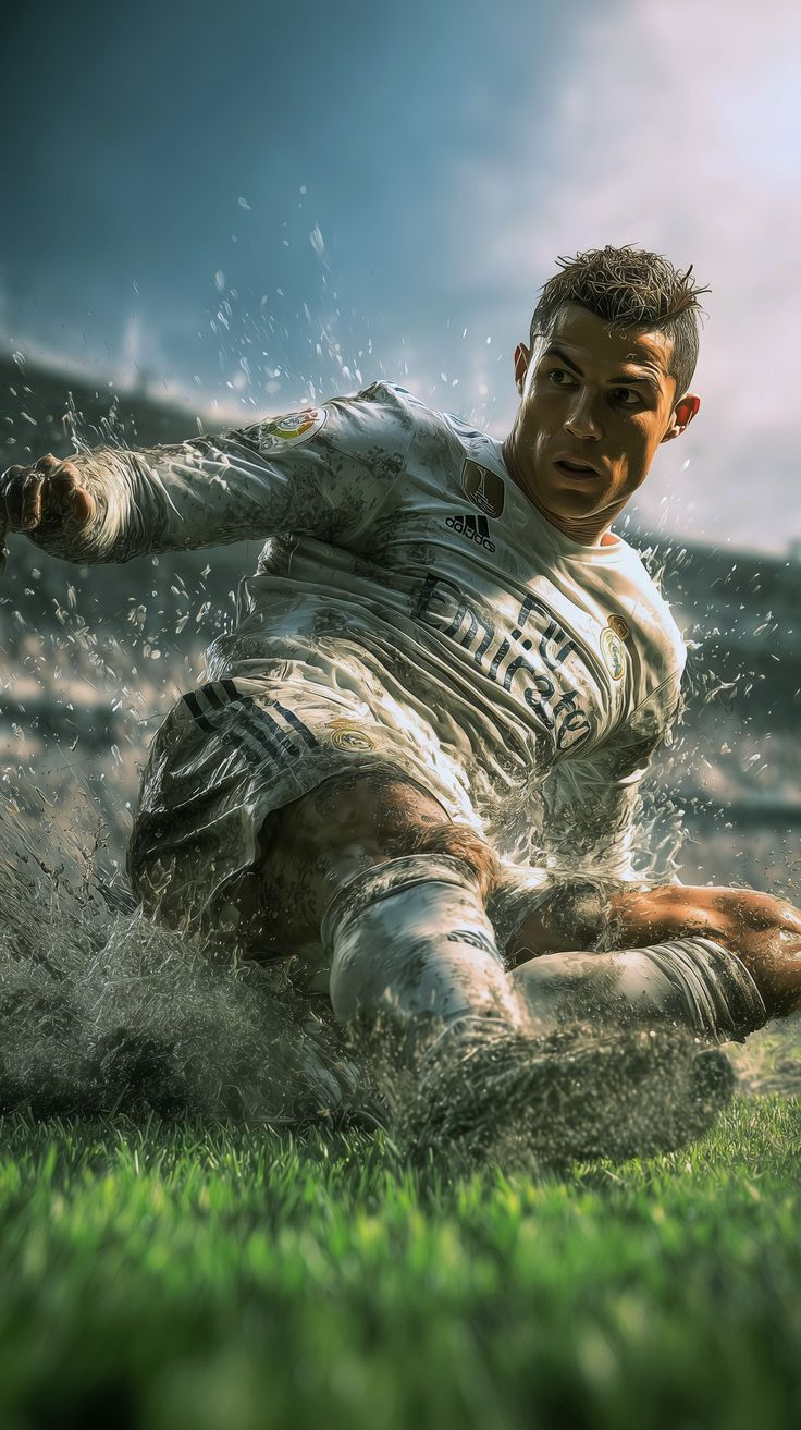 Cristiano Ronaldo Slide Tackle Poster