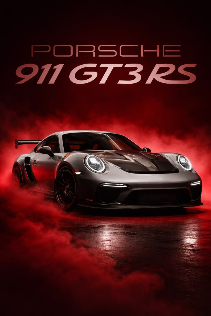 Porsche GT3RS Crimson Edition Supercar Wall Art