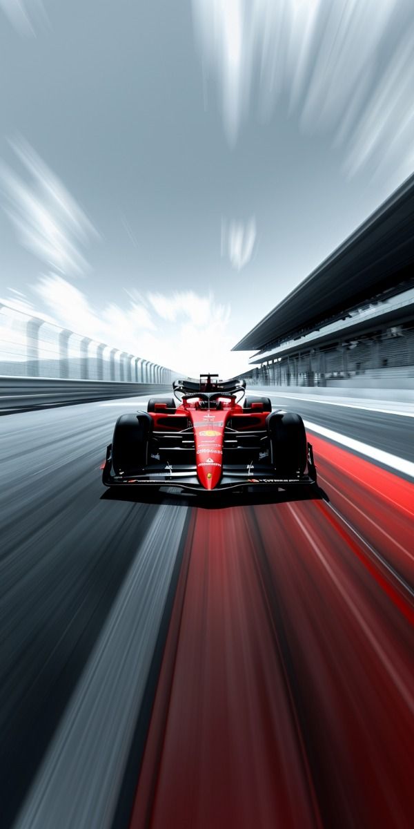 The Adrenaline Rush: Dynamic Red F1 Poster