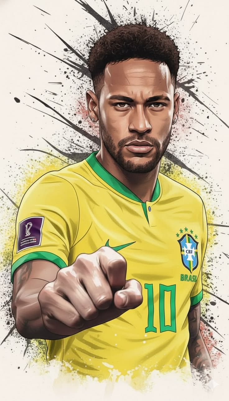 Neymar Pointing Legend Poster