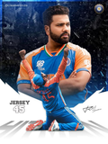 Rohit Sharma Jersey 45 Poster