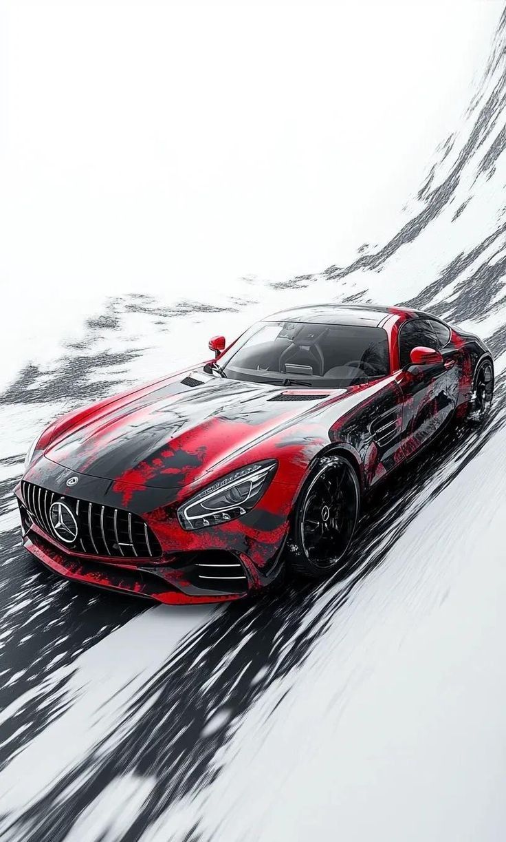 Mercedes Winter Drift Poster