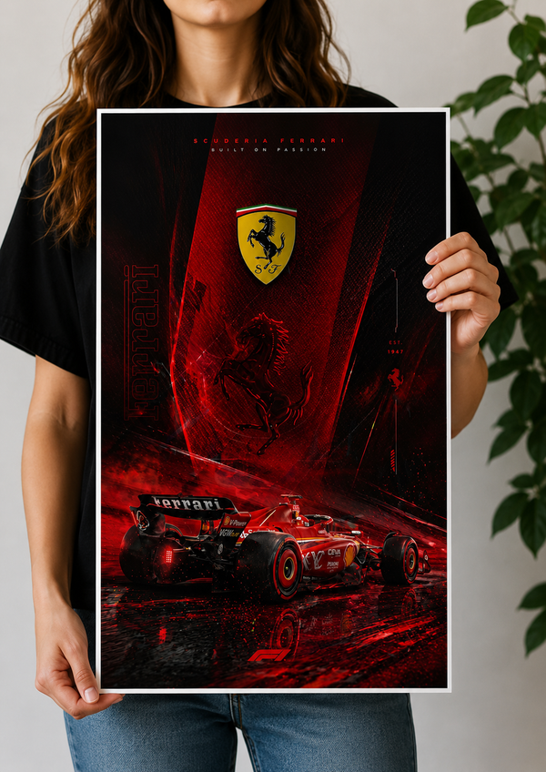 Cinematic Ferrari Formula One Track Day Wall Art