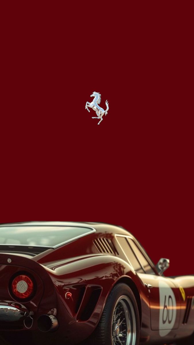 Vintage Ferrari Rosso Corsa Luxury Car Poster