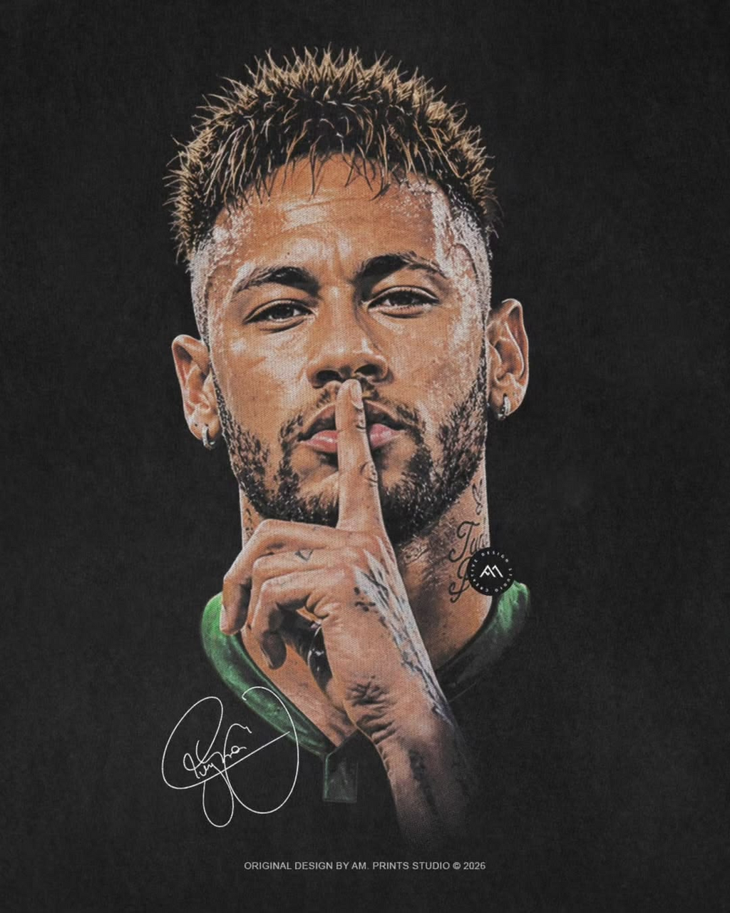 Neymar Silence Celebration Art