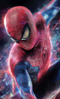 Spider Hero Neon Action Poster