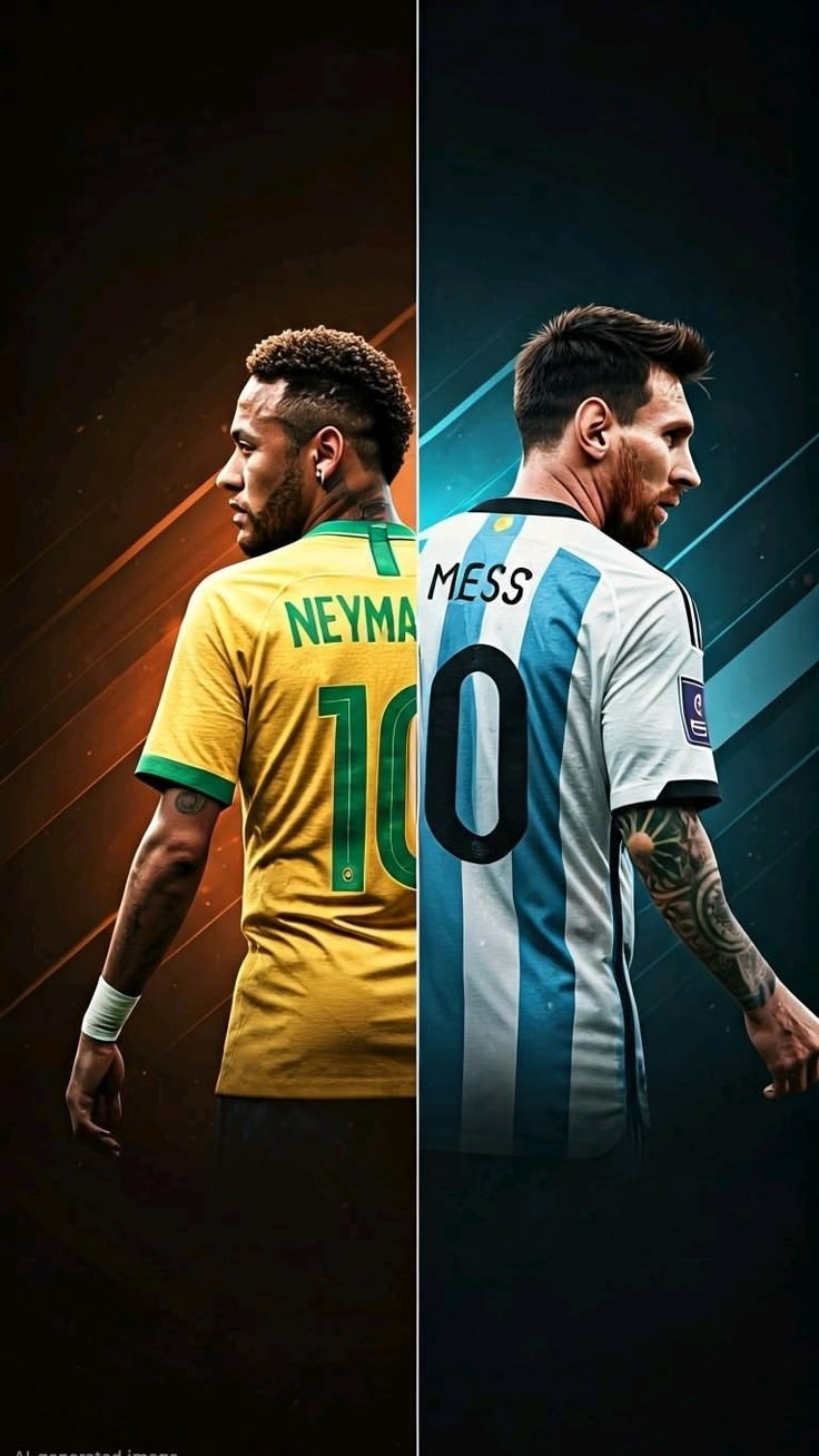 Neymar vs Messi Icons Poster