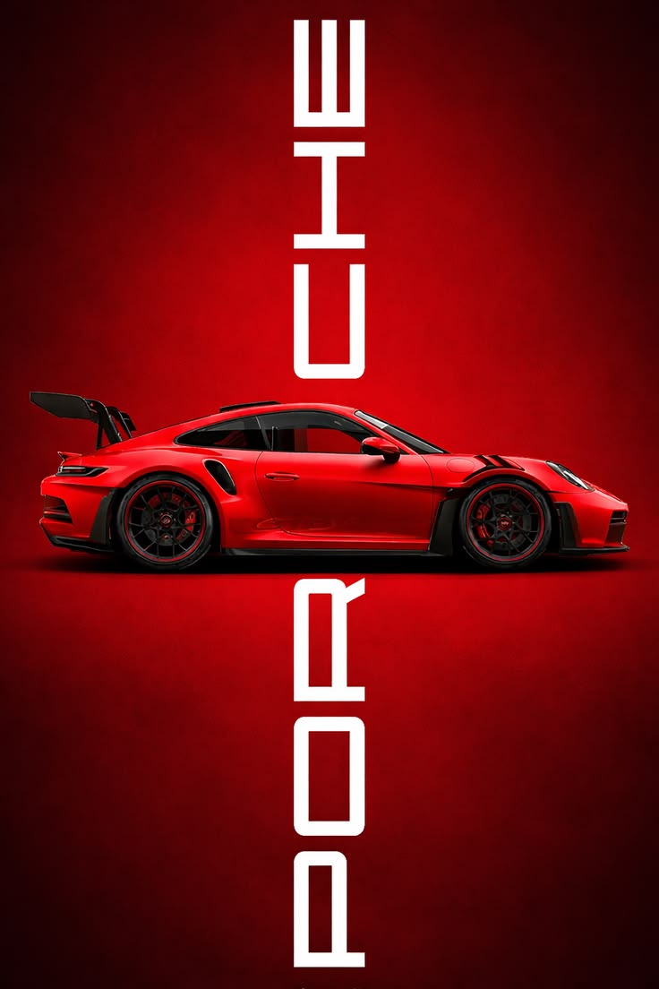 Red Porsche Performance Poster