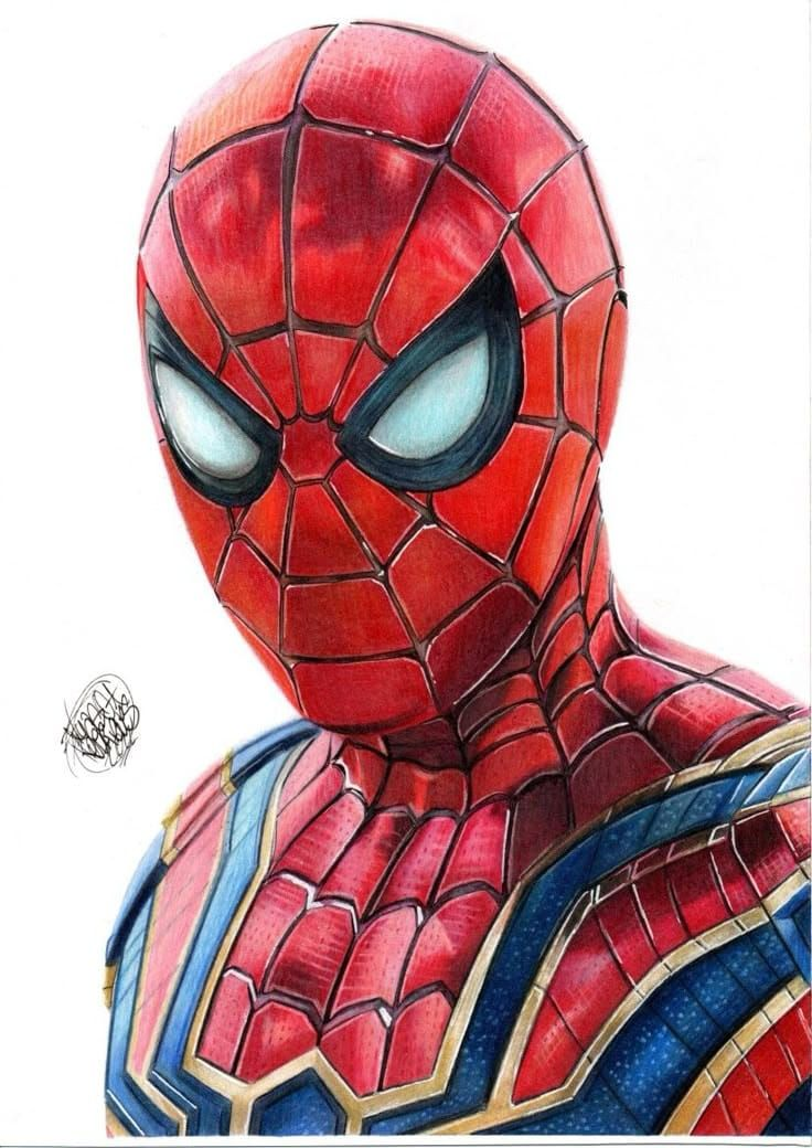 Spider Hero Sketch Art Poster