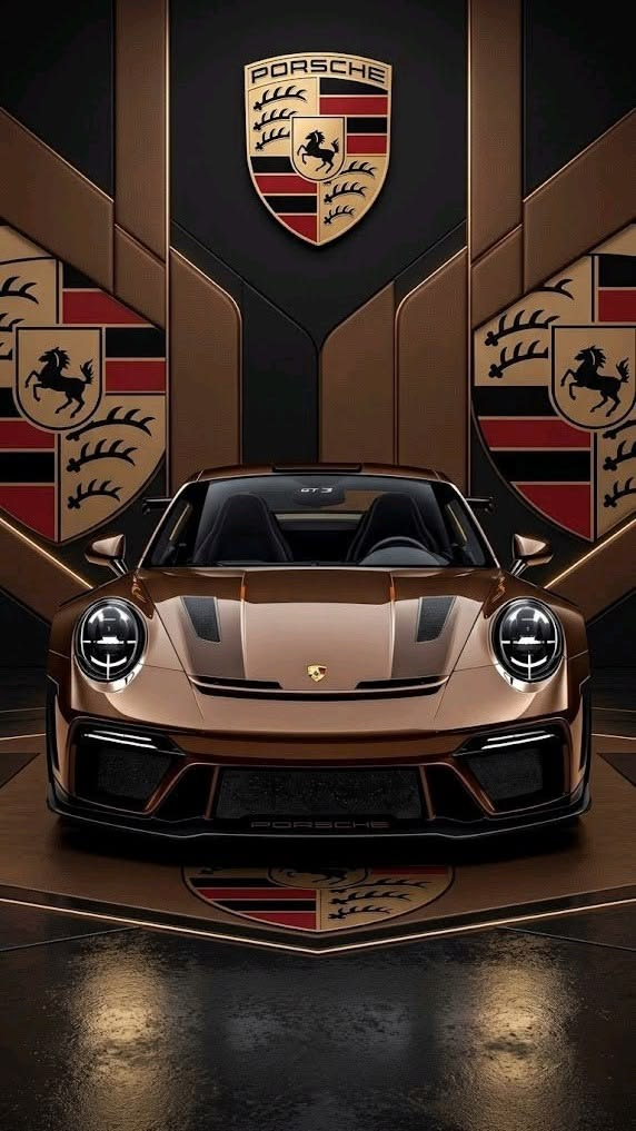 Classic Porsche Crest Luxury Supercar Wall Art