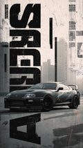Toyota Supra MK4 Vertical Typography JDM Poster