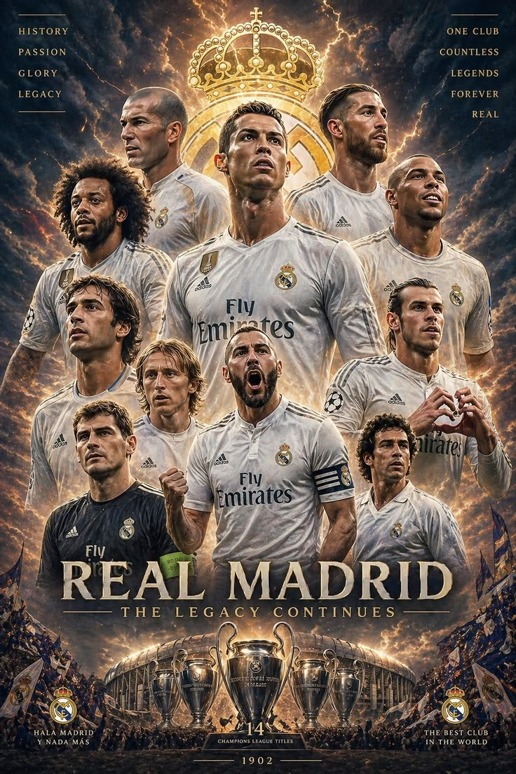 Real Madrid Legacy Champions Poster