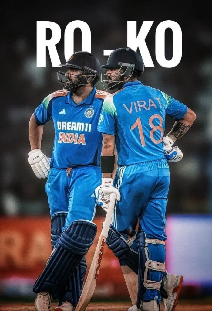 Virat Kohli and Rohit Sharma RoKo Iconic Anime Poster