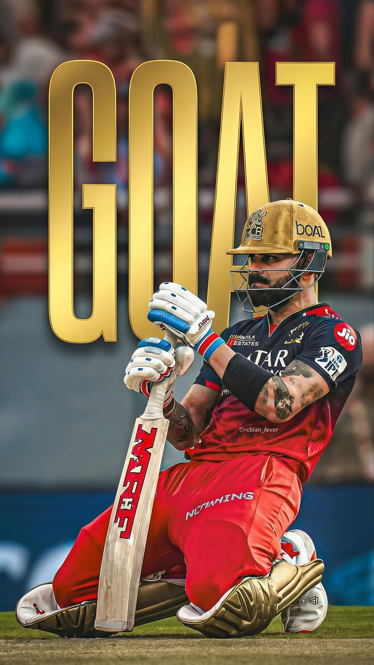 Virat Kohli GOAT Batting Poster