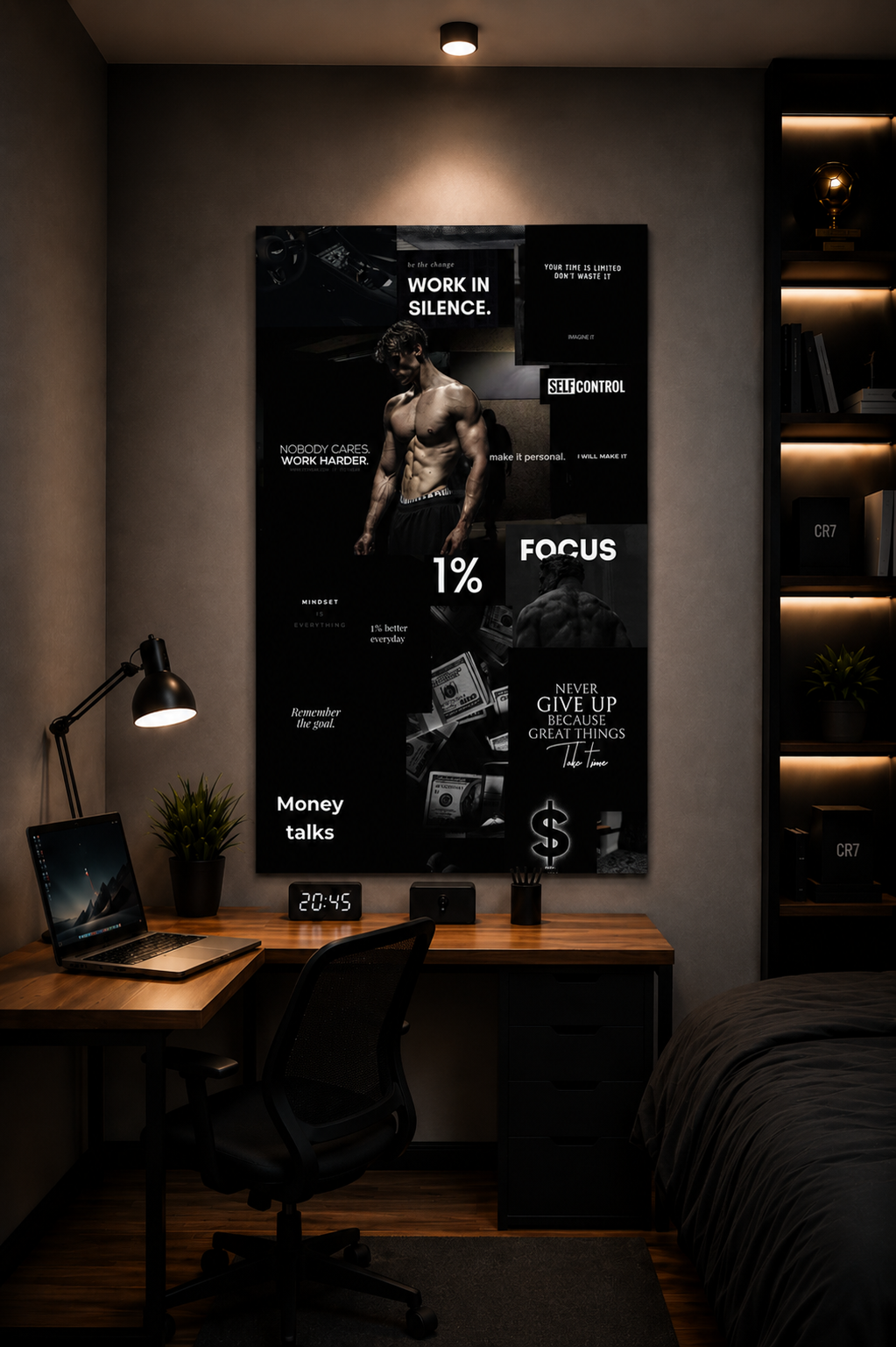 Work In Silence Focus Poster