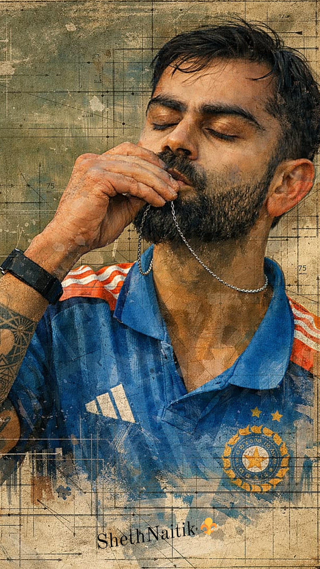 Virat Kohli Sketch Edition Poster