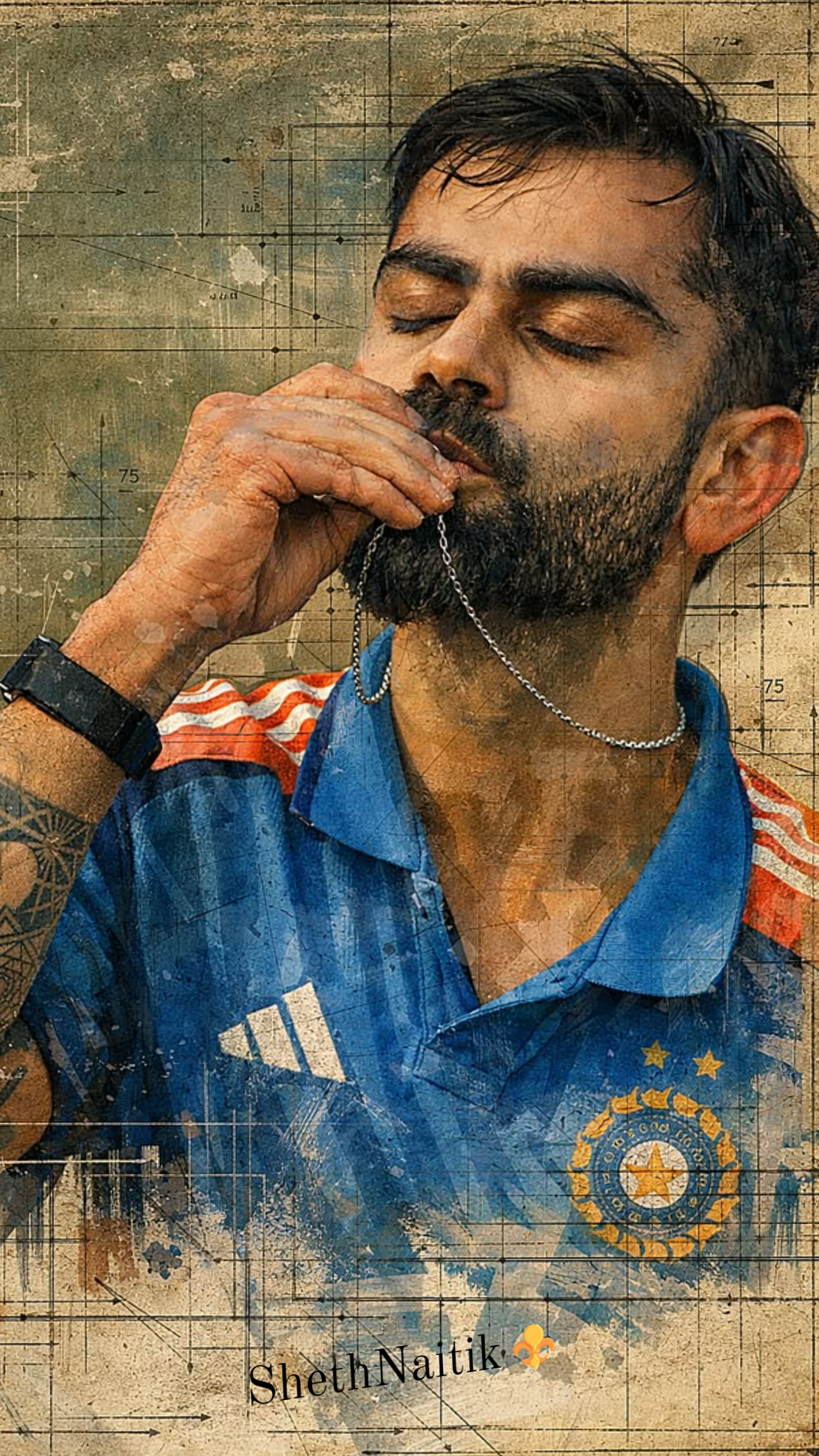 Virat Kohli Sketch Edition Poster