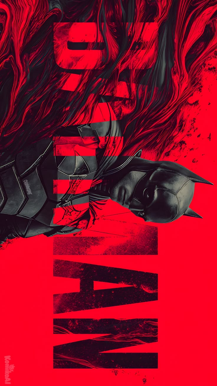 The Batman Dark Knight Grungy Red Poster