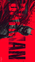 The Batman Dark Knight Grungy Red Poster