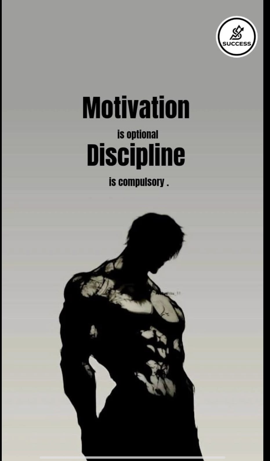 Motivation Is Optional Discipline Is Compulsory Poster