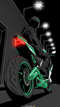 Midnight Sportbike Neon Art