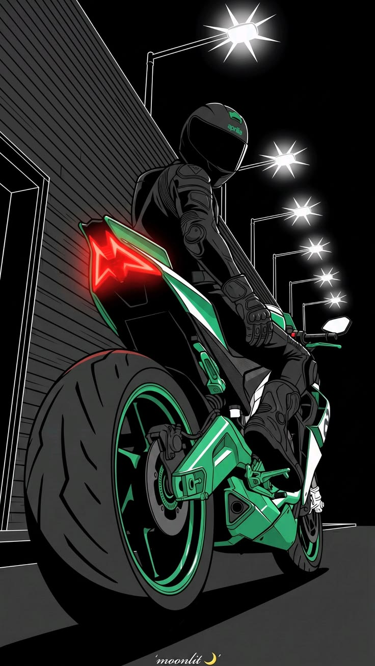 Midnight Sportbike Neon Art