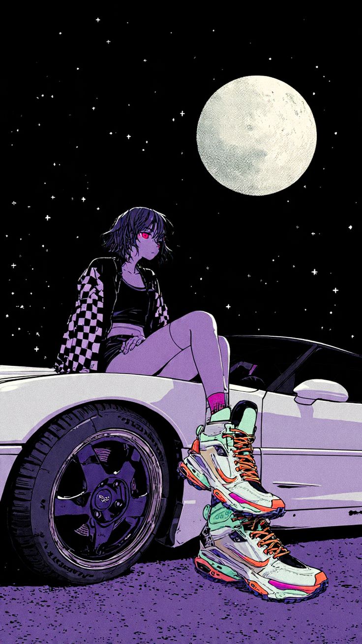 Synthwave Retro Car Poster