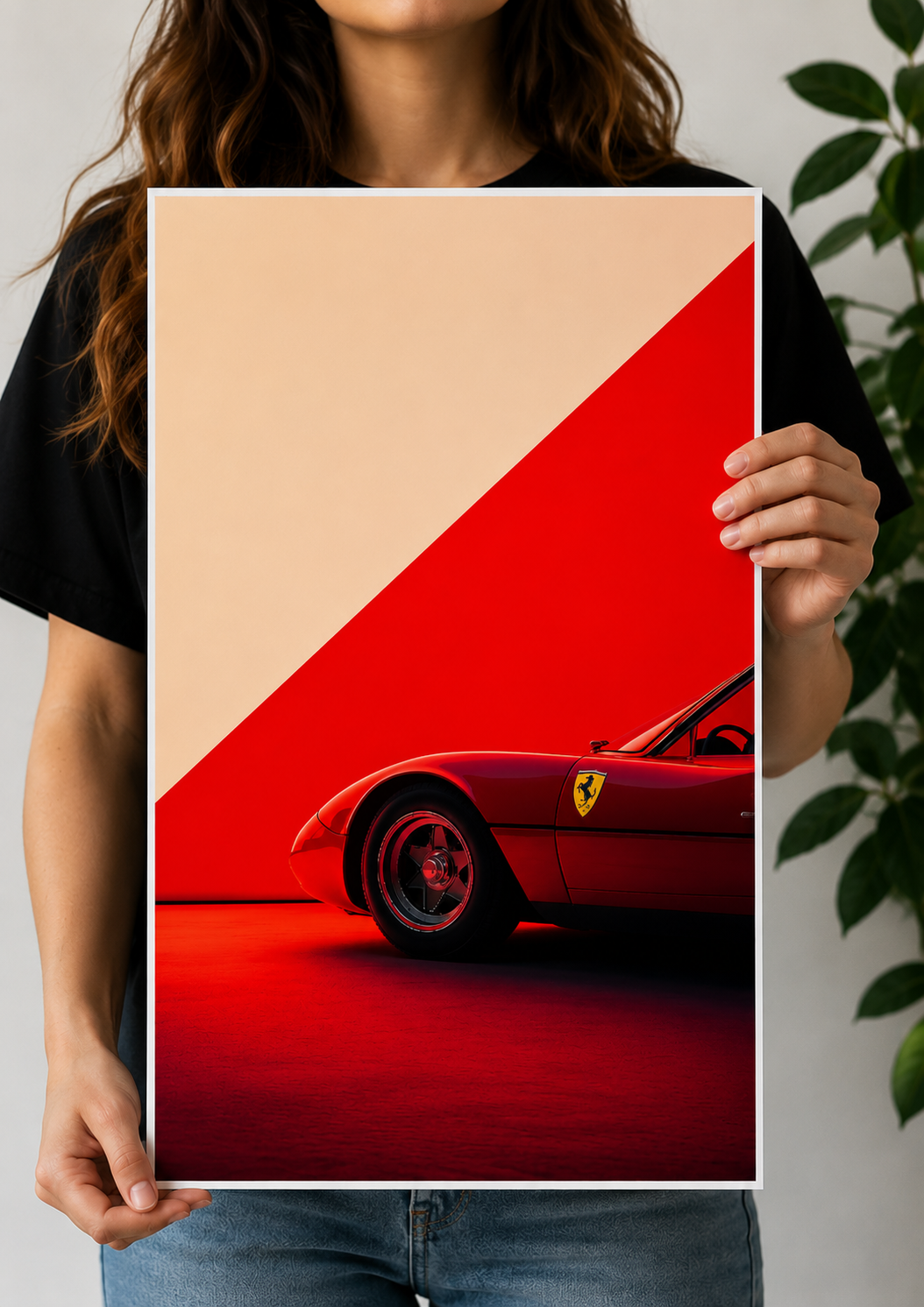 Ferrari Racing Track Drift Poster